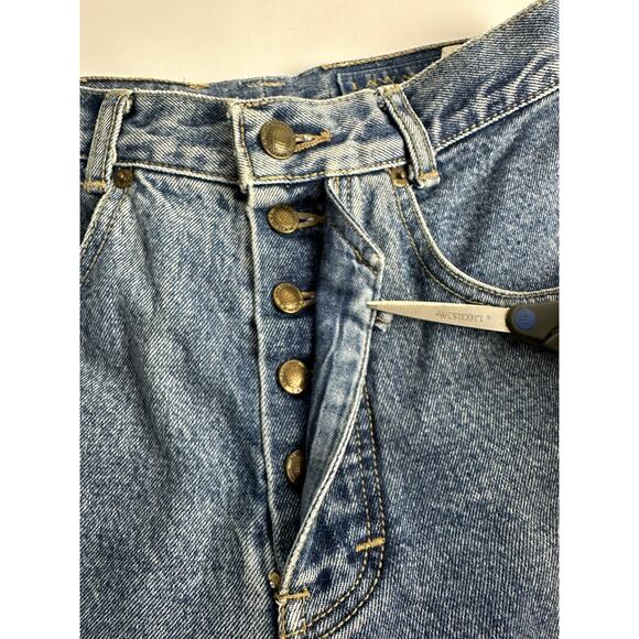 Vintage Lawman Jeans Size 7 27x32 Western Cowgirl Rodeo Button Fly Tapered Mom - Picture 14 of 15